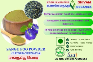 Sangu Poo | Clitoria Ternatea | Butterfly Pea | DRY Powder | 100gm